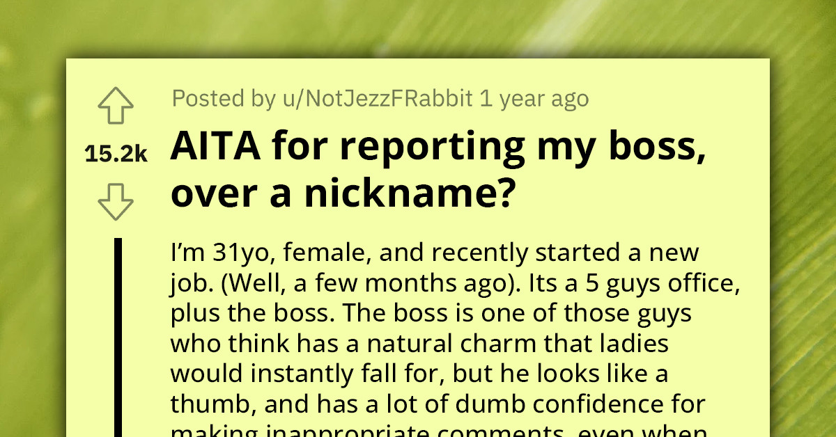 Redditor Questions Professional Boundaries After Being Nicknamed "Jessica Rabbit" At Work