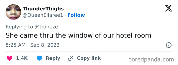 16. Crawling through a hotel window to crash the party? Now that’s dedication!