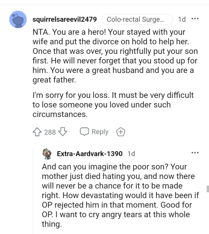 This Redditor says the OP was a great husband and a great father