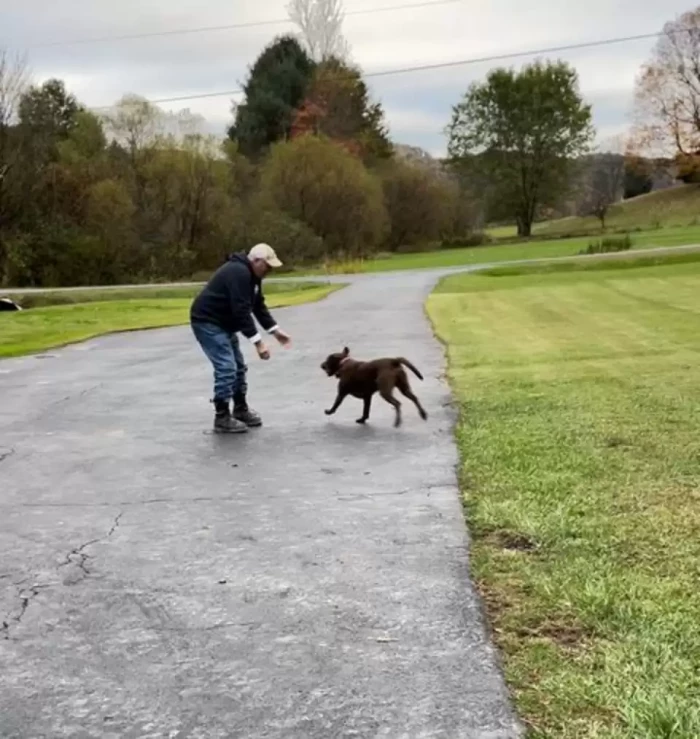 It's always a heartwarming moment for Sadie Kate when she sees her dad return home