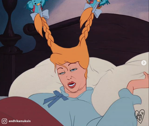 8. Real-life version of what Cinderella’s face would probably look like if she woke up to birds pulling her hair