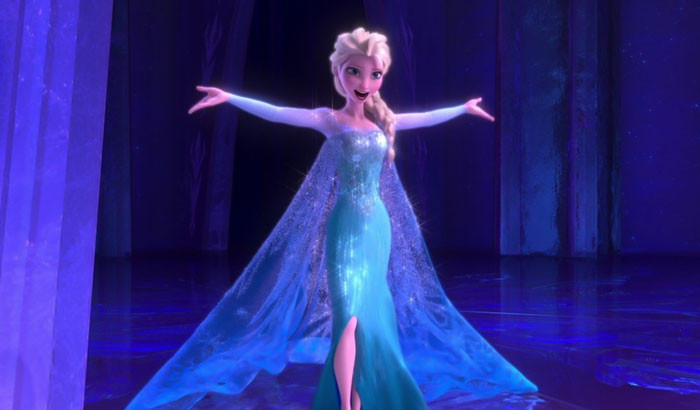 61. Elsa's Ice palace changes colors depending on her emotions.