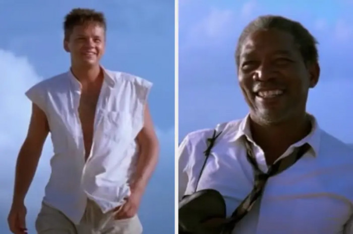 8. Andy and Red reuniting in Zihuatanejo in 'The Shawshank Redemption'