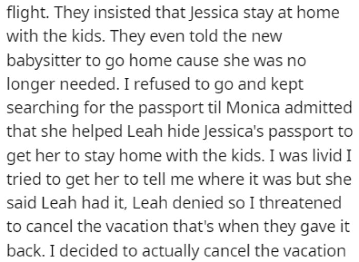 Father Cancels Vacation After His Stepdaughters Hide His Biological