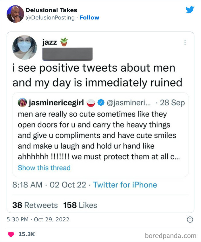 21. Positive tweets about men...