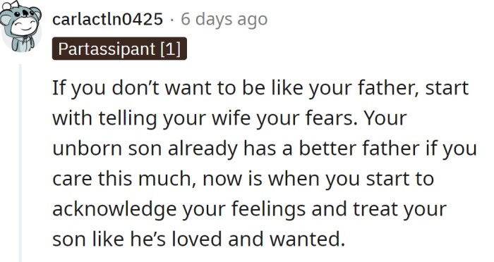 The OP should explain his fears to his wife