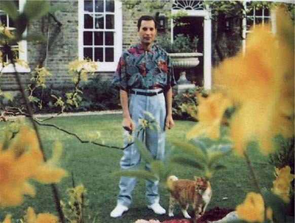 18. Freddy Mercury's final snapshot before he succumbed to bronchial pneumonia linked to AIDS in 1991