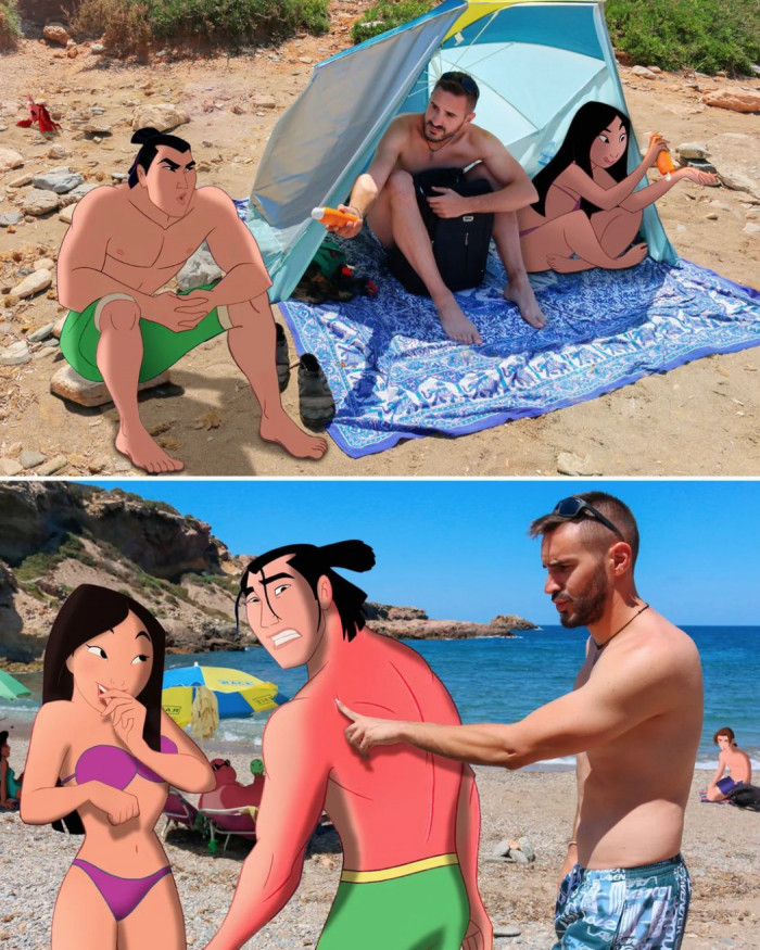 1. Li Shang won't use a sunscreen.