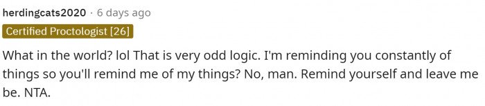 Odd logic because it isn't logic at all, it's control.