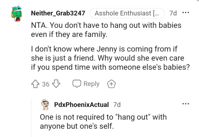 Why would Jenny even care?
