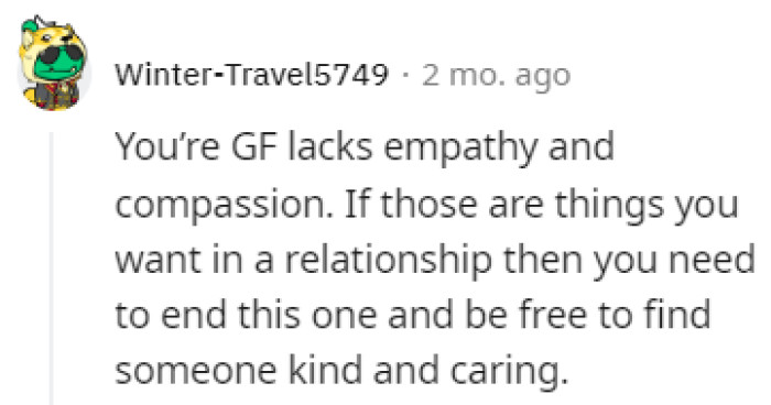 Lacking empathy