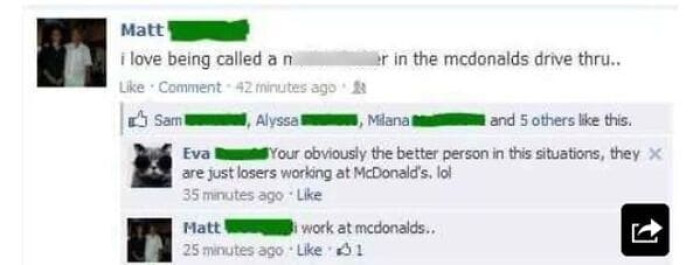 19. Working at McDonald's