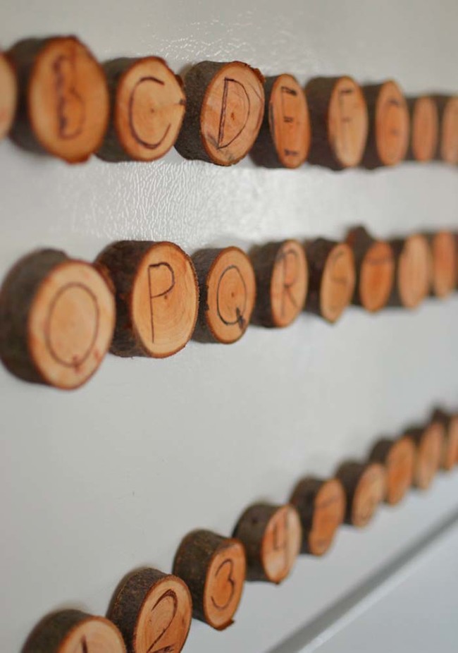 21. Refrigerator Magnets: Bring a slice of the outdoors to your home with these charming rustic magnets.