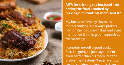 Man-Child Insists On Having His Mom Cook For Him Daily Until His Wife Finally Had Enough, And Secretly Fed Him Her Food