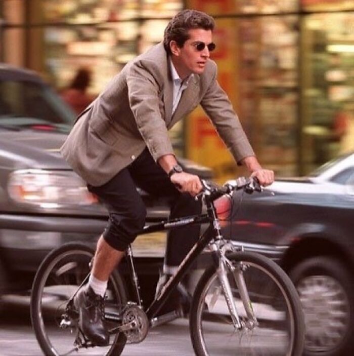 25. Stylish Bike Ride With John F. Kennedy Jr. Throughout The 90s