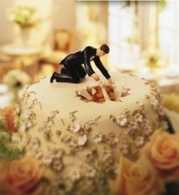 13. Yes, a hilarious cake topper is definitely allowed too
