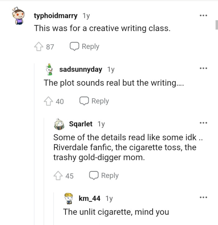 This redditor also feels the story is meant for a writing class