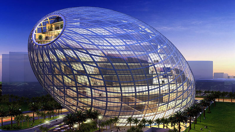 Cybertecture Egg Office Building, India