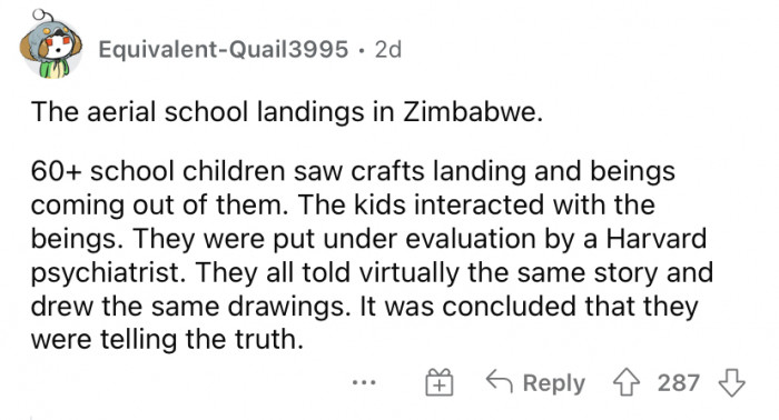 9. The Zimbabwe UFO landing, 1994