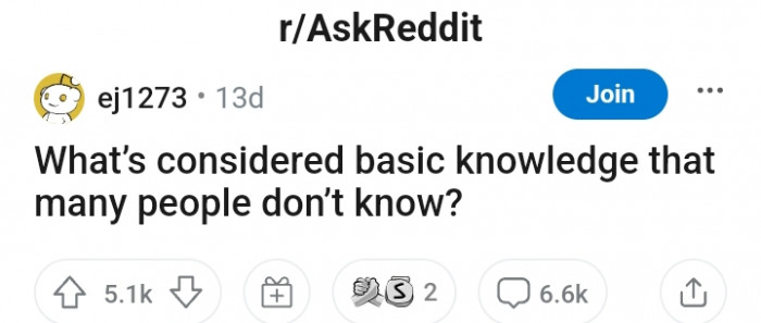 The Reddit question