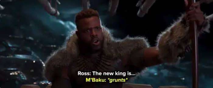 In Black Panther, it was totally Winston Duke's idea to have his character lead the Jamari men in grunting at Everett Ross for speaking out of his turn