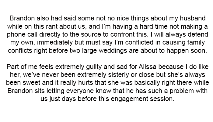 Part of me feels extremely guilty and sad for Alissa
