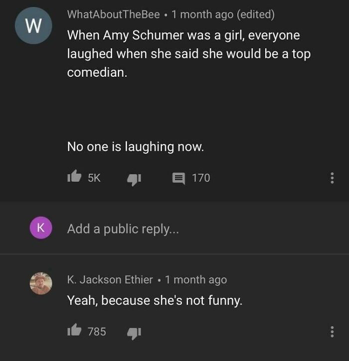 30. Amy Schumer Isn’t Funny