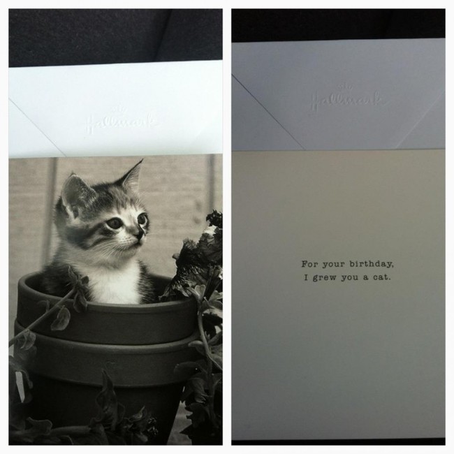 19. That a very nice gesture but on a card?