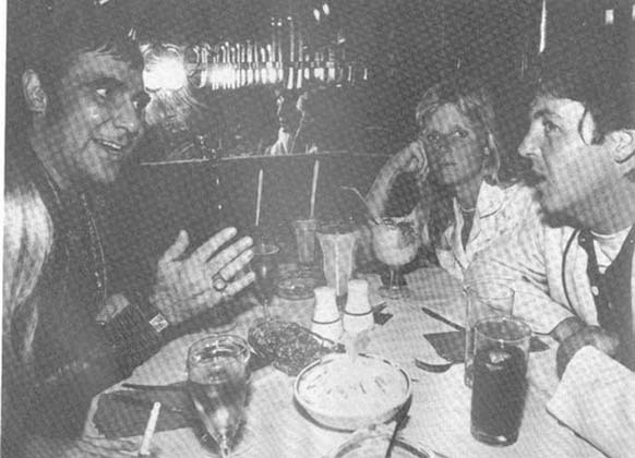 7. Keith Moon’s last supper before an overdose on September 7, 1978. He overdosed on a medication prescribed for his alcoholism.