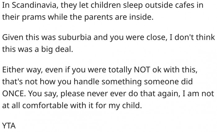 13. She shouldn't have reacted that way because it was the first time.