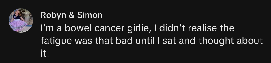 Other cancer survivors added weight to Wilcock's experience and said they didn't realize how bad the symptoms were until they had time to listen to their bodies.