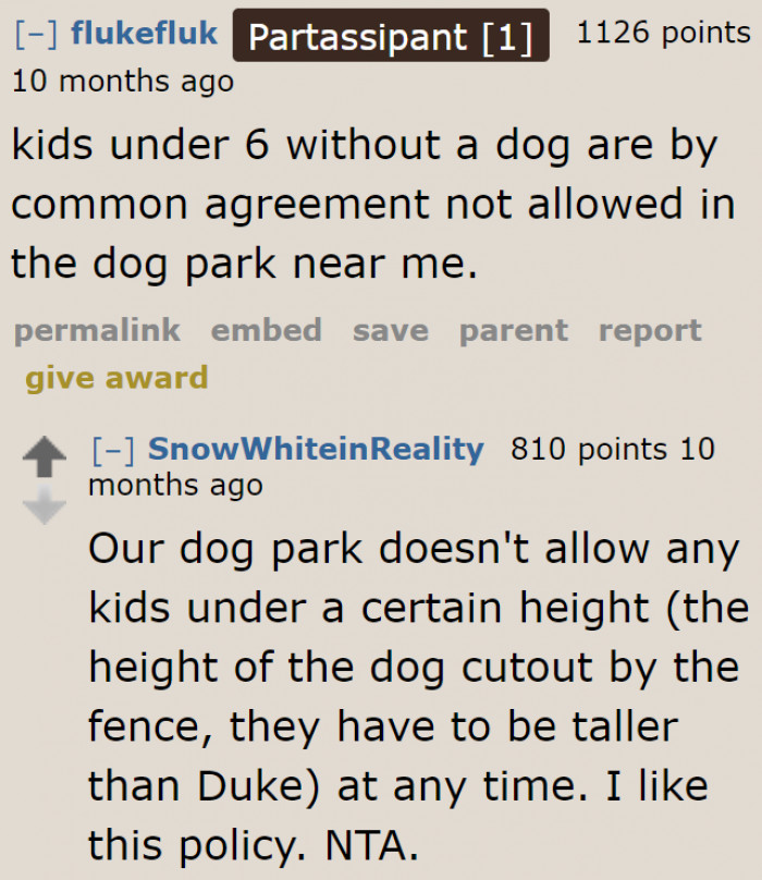 Some dog parks have blatant rules.