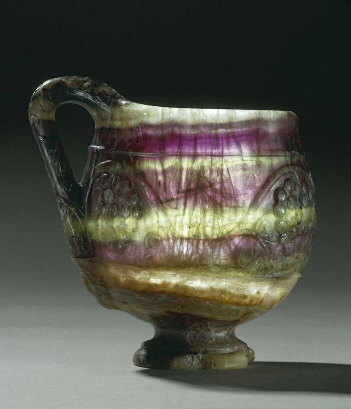 8. The Barber Cup and Crawford Cup are the sole existing instances of ancient Roman vessels meticulously carved out of fluorite.