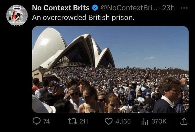 If this is a British Prison then I guess they're not wrong.