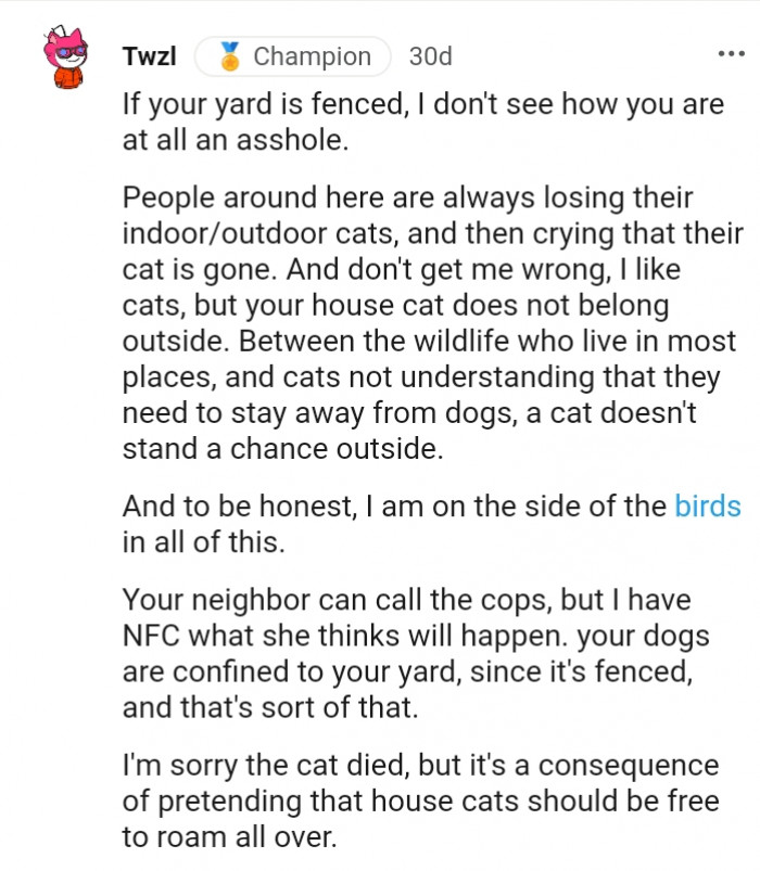 Dispute Ensues As A Redditor's Dogs Kills The Neighbor’s Cat In A ...
