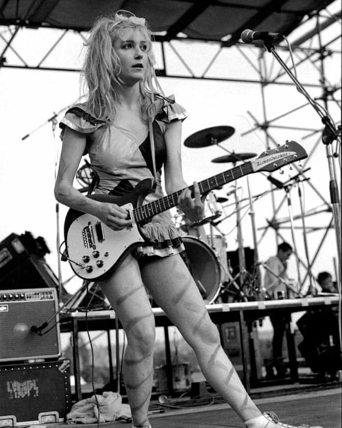 7. In 1980, the punk legend Viv Albertine of The Slits delivers a memorable performance at London's Alexandra Palace