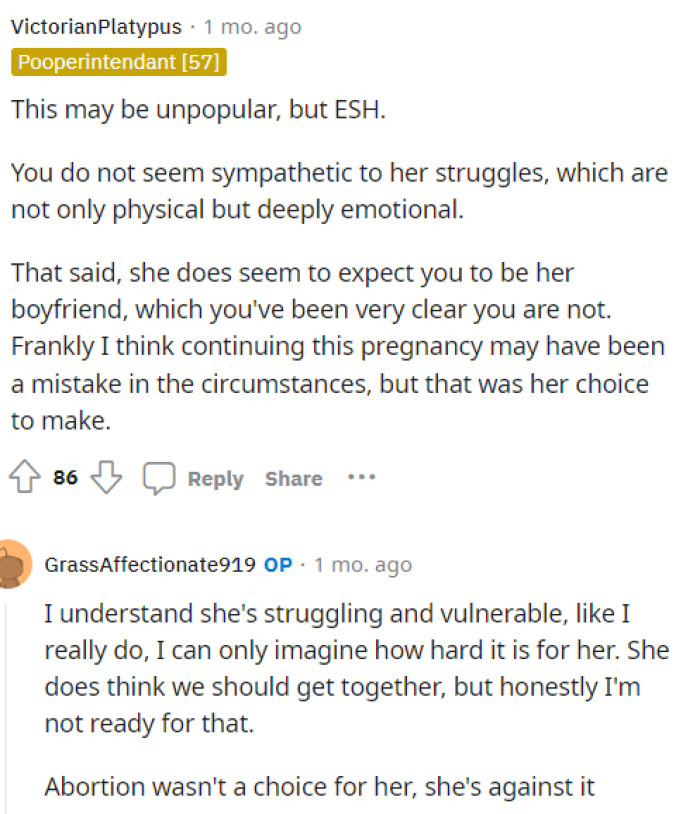 This could be a vote that makes sense because it seems that they're both kind of thinking about themselves in this situation.