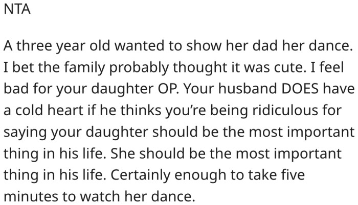 15. It's likely his family members found the moment cute.