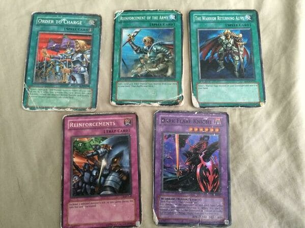 A boy gave his dad these Yu-Gi-Oh Cards, hoping they would protect him during his deployment to Iraq.