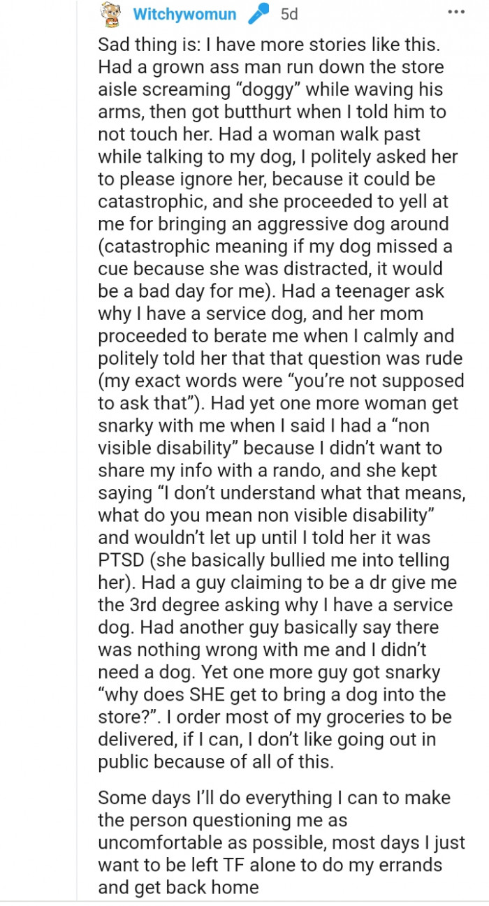 Redditor Asking A Kid Not To Pet Their Service Dog Causes The Mom To ...