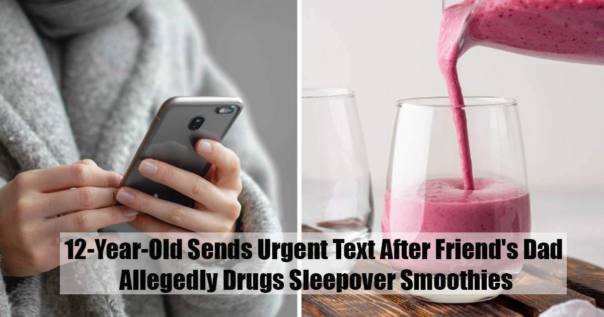 12-Year-Old Sends Urgent Text After Friend's Dad Allegedly Drugs Sleepover Smoothies