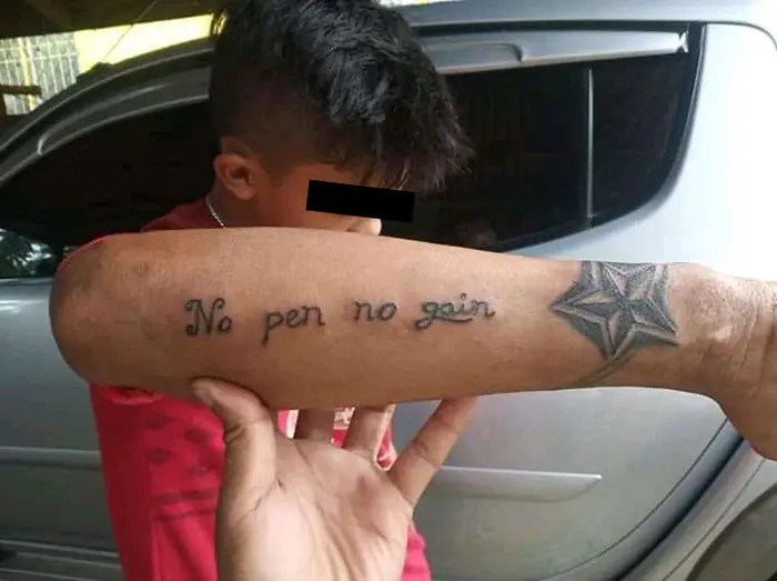1. Check out this very inspirational tattoo that this guy got. We smell some regrets later on