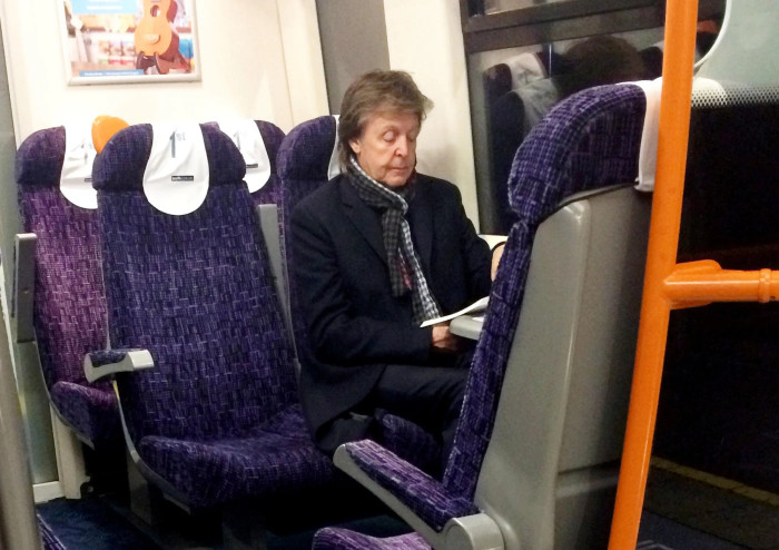 5. Paul McCartney sighted in a public transport