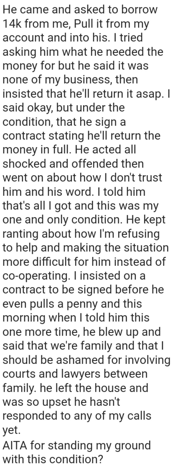 OP's husband kept ranting about how she's refusing to help and making the situation more difficult