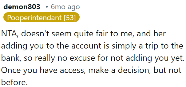 Once OP has access, then he can decide what to do.