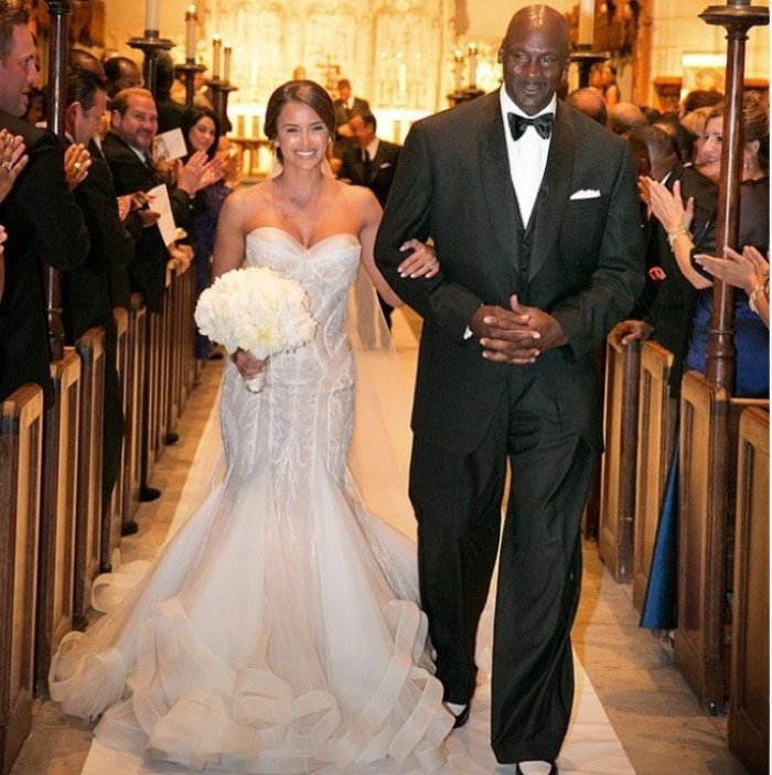 8. Yvette Prieto and Michael Jordan had a lavish wedding at the Church of Bethesda-by-the-Sea, and their wedding tent was apparently the largest tent used in wedding history