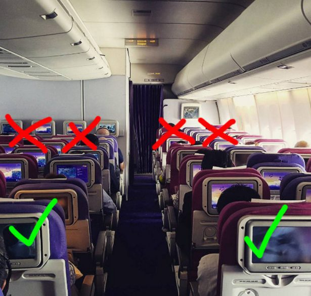 15. Avoid the front row sections of the plane.