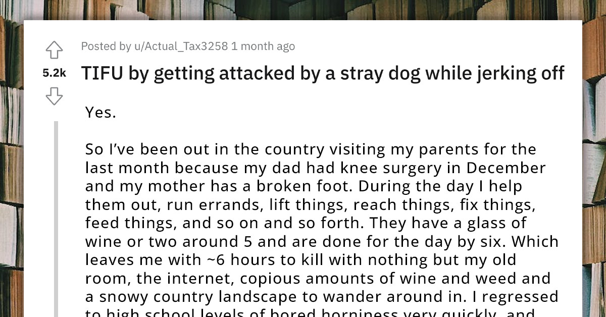Man Shares Story Of How A Stray Dog Attacked Him In The Middle Of The Night While He Was Pleasuring Himself