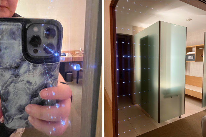 8. Lights that appear behind the mirror.