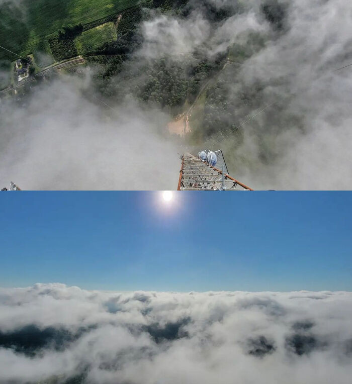 15. Thats Are Pics From My Job On A 2000ft Tall Radio Tower, Working For Maintenance, The Views Are Incredible